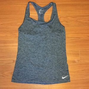 Nike Navy Textured Print Dri-Fit Tank